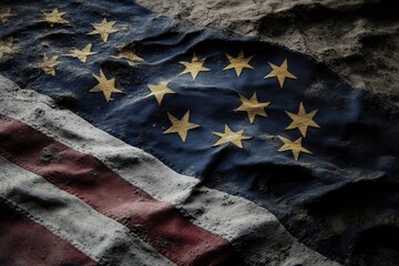 Close-up of an American Flag, showcasing intricate details.