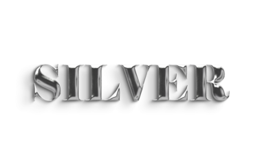3d Silver effect word PNG background