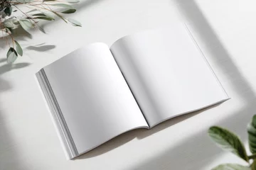 Gordijnen Magazine mockup shadow blank pages. © Rawpixel.com