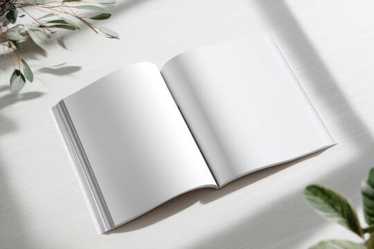 Magazine mockup shadow blank pages. - Powered by Adobe