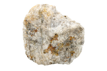 Close-up of caramelized blende mineral, isolated on white background