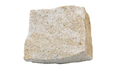 Obraz premium Close-up of Aplite mineral, isolated on white background