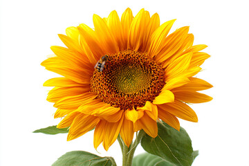 Obraz premium a sunflower with a bee on it
