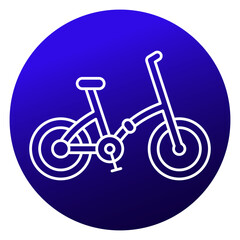 Bike sharing, rental service thin line icon