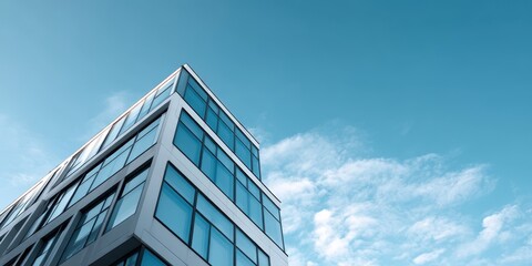 Futuristic Glass-and-Steel High-Rise Building