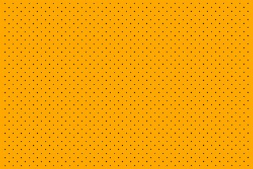 Background with yellow black dotted texture. Polkadots pattern design for template, banner, wallpaper, textile, print, fabric, wrapping paper, card, packaging, etc. 