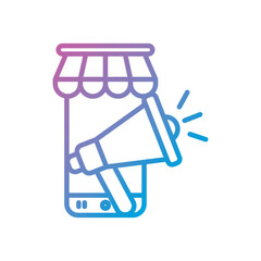 Mobile Marketing - Financial Strategy Outline Illustration