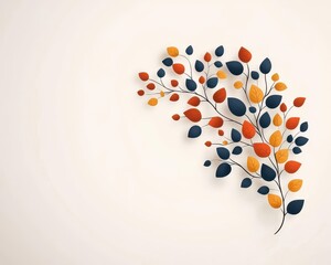Abstract mind map with branches for work, wellness, and family