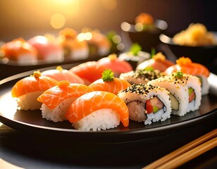 Assorted sushi platter