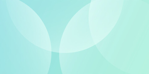 Fototapeta premium Minimalist banner background. Green and blue gradations.Circle geometric background. Eps10