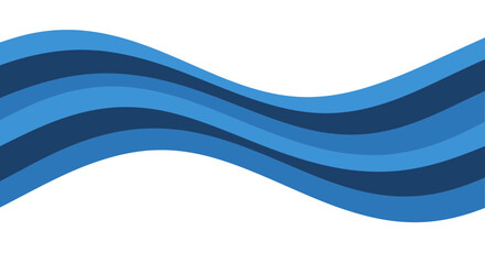 Simple vector illustration of wavy, horizontal blue lines