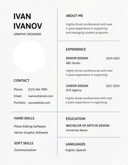 Modern Professional CV Resume Template