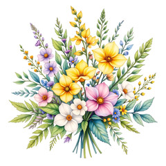 Vibrant floral bouquet arrangement indoor studio illustration art colorful background close-up nature's beauty