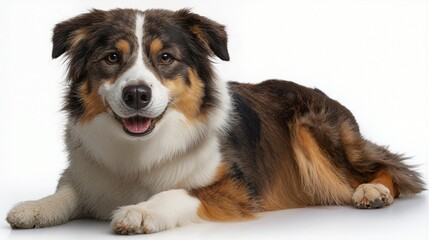 Happy Dog with Smiling Face on White Background