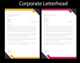 Obraz premium business corporate letterhead design template.Letterhead format template, business style letterhead design template. Company letterhead template designs.