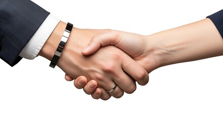 Handshake between two businessmen, employee