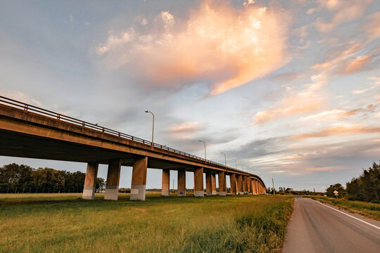 Empty service along western end of Stockton Bridge in Newcastle