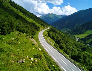 Winding mountain road