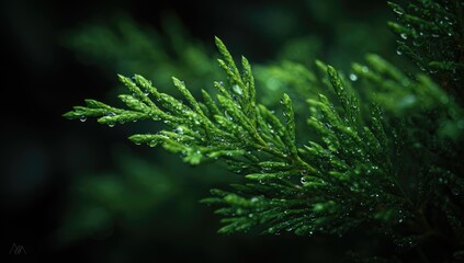 Close-up of a branch with water droplets