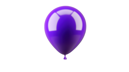 purple balloon isolated on white background