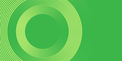 Abstract white glowing geometric lines on green background. Modern shiny yellow circle lines pattern. Futuristic technology concept. Vector illustration