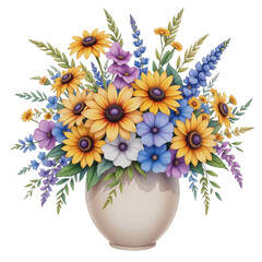 Vibrant floral arrangement garden digital art indoor setting close-up view nature's beauty