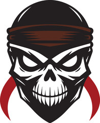 NInja Skull With horns vector