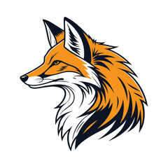 Obraz premium Cute Red Fox Head Cartoon Vector Illustration in Nature