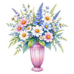 Vibrant floral arrangement indoor setting digital illustration lush environment artistic perspective nature's beauty