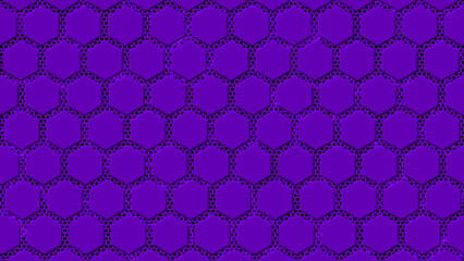 Fototapeta premium abstract hi-tech hexagonal shapes with glowing metal mesh futuristic background, Purple hex shapes hi-tech background