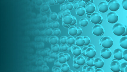 abstract 3d glass balls moving geometrical futuristic background, transparent 3d glass ball...