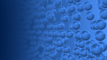 abstract 3d glass balls moving geometrical futuristic background, transparent 3d glass ball background