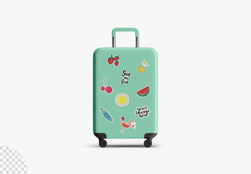 Suitcase Baggage Luggage Mockup