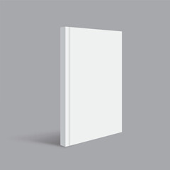 A minimal blank book cover mockup with soft shadows, ideal for branding, design presentations, and publishing concepts. The clean, neutral background emphasizes the book layout.