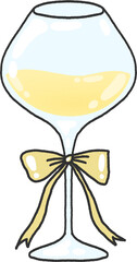 vector illustration of a glass of wine