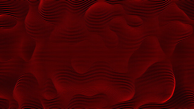 abstract Red color horizontal lines with abstract pattern on black background