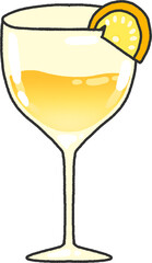 vector illustration of an orange cocktail