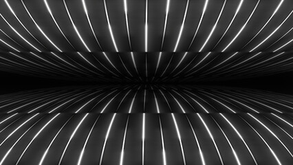Hi-tech white color glowing neon futuristic technology lines on black background