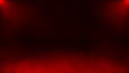 Gray smoke in slow motion, Red optical light rays with smoke dark background 