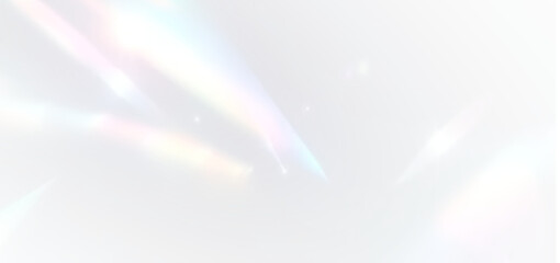 PNG crystal glow and prism sparkle with diamond reflection on transparent light background, magic flare, abstract shine and rainbow bokeh particles for modern design PNG.