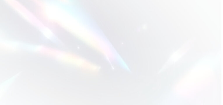 PNG crystal glow and prism sparkle with diamond reflection on transparent light background, magic flare, abstract shine and rainbow bokeh particles for modern design PNG.