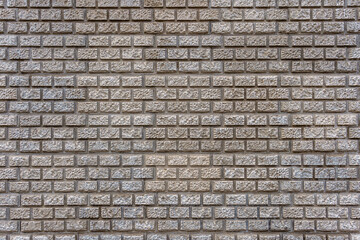 A textured white brick wall bears the marks of time and urban history.