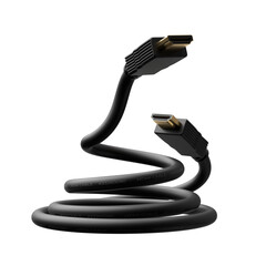 HDMI cable banner. HDMI plug isolated 3D rendering