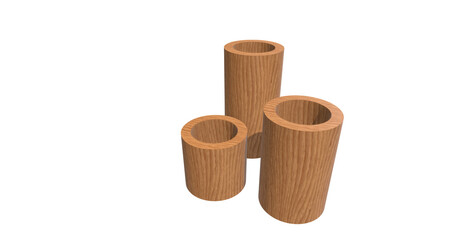 3d wooden cylinders png