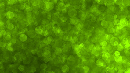 Lime green color shiny particles beautiful background, appearing and disappearing moving particles background