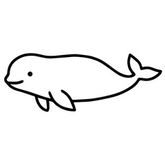 beluga vector realistic line icon on white background
Vector line icon animal, wildlife