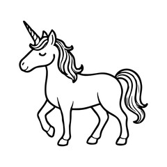 unicorn vector realistic line icon on white background
Vector line icon animal, wildlife