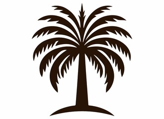 palm tree black silhouette style vector illustration art