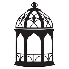 Fototapeta premium silhouette image of a lantern lamp