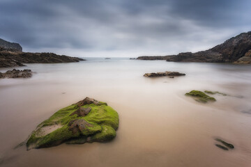 Playa Asturias, Mar Cantábrico. España
